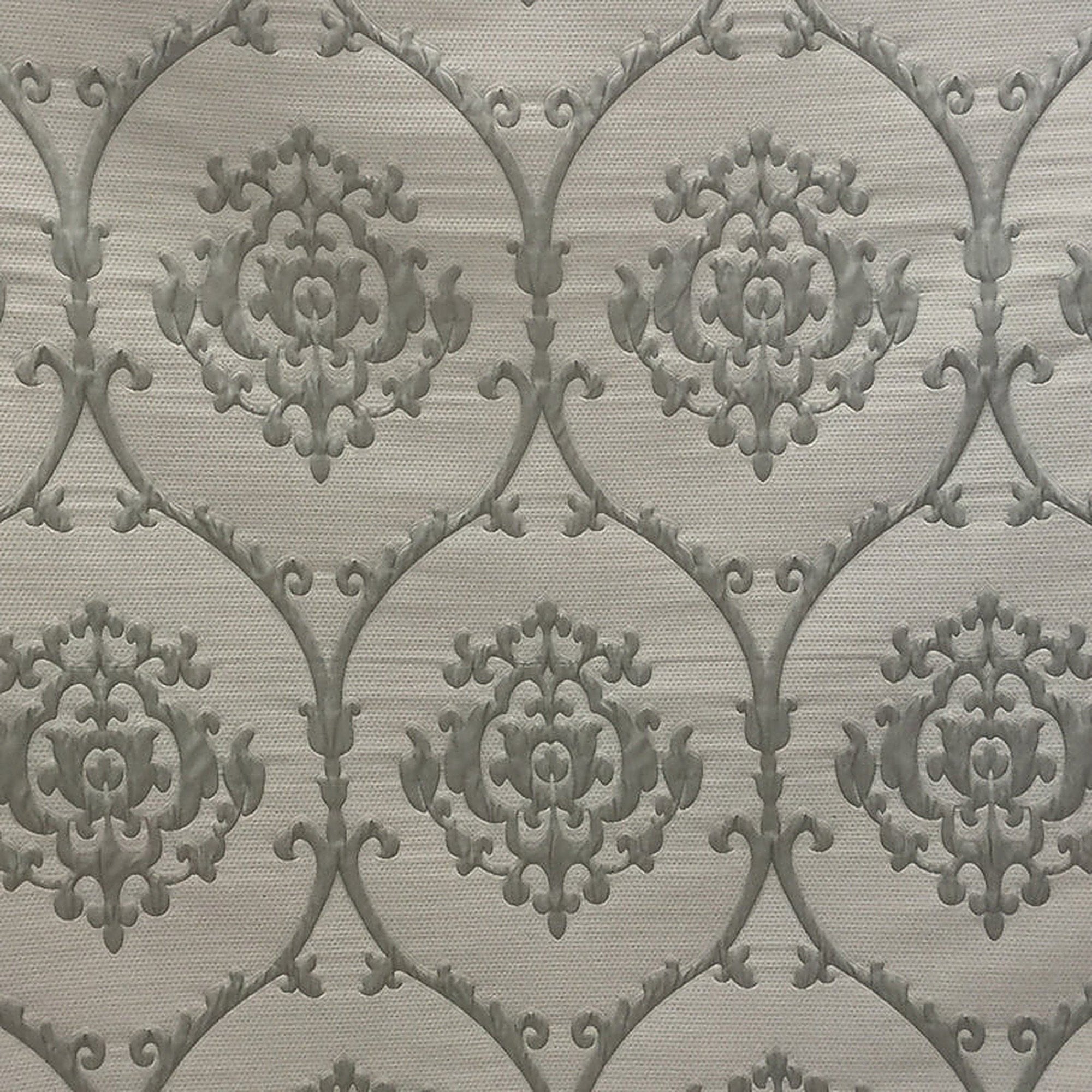 Troy Fabric in color Seaspray is a Embossed Matelasse Damask Fabric pattern good for Drapery & Curtain Fabric and Upholstery Fabric