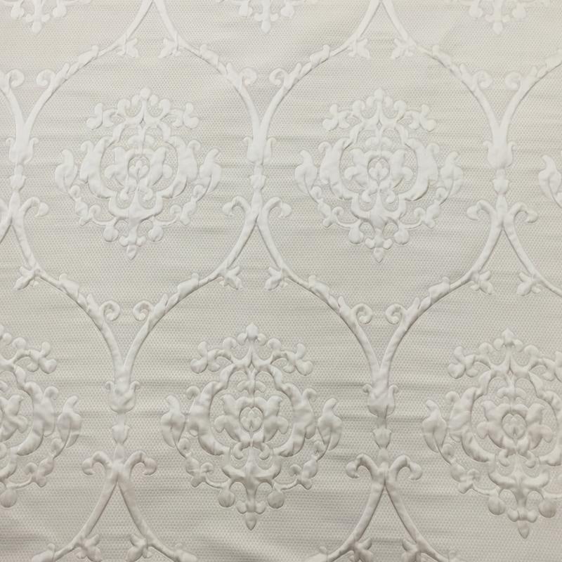 Troy Fabric in color Ivory is a Embossed Matelasse Damask Fabric pattern good for Drapery & Curtain Fabric and Upholstery Fabric
