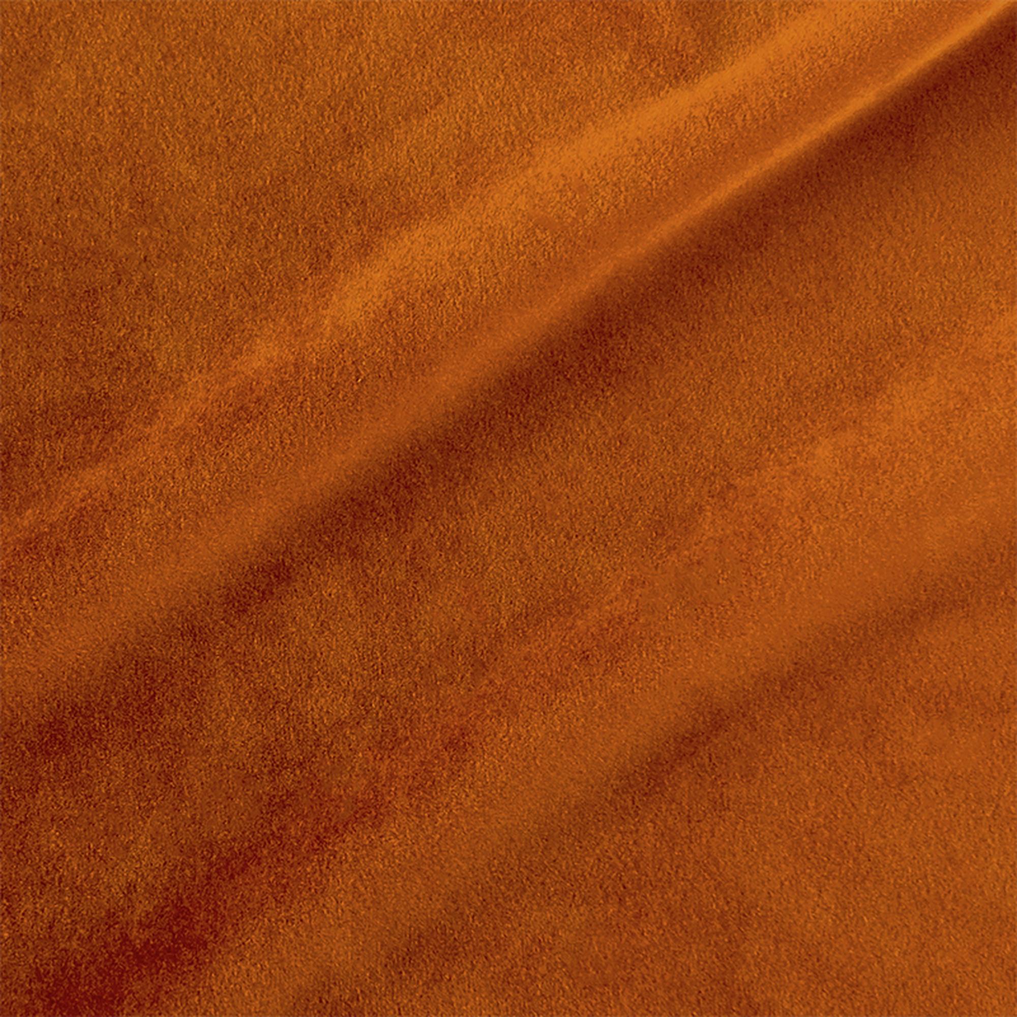 Tuscan fabric in color Terracotta showcasing fabric solid shiny velvet upholstery fabric & drapery & curtain fabric.