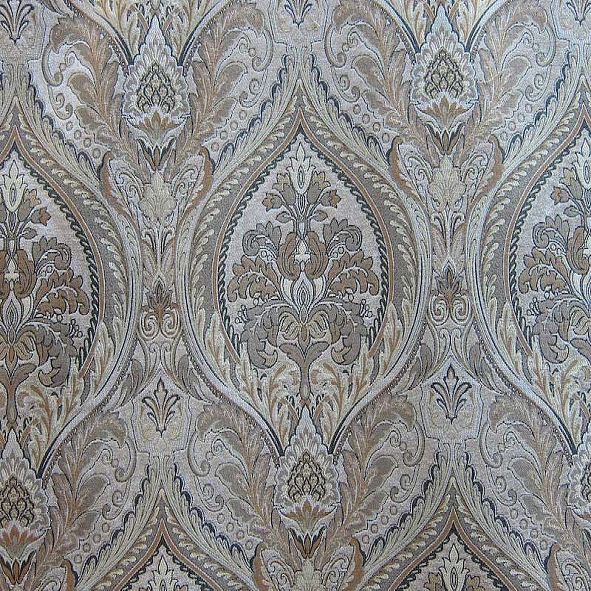 Valley Fabric in color Beige is a Floral Damask Fabric pattern good for Drapery & Curtain Fabric and Upholstery Fabric