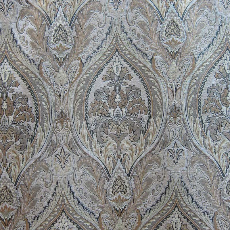 Valley Fabric in color Beige is a Floral Damask Fabric pattern good for Drapery & Curtain Fabric and Upholstery Fabric
