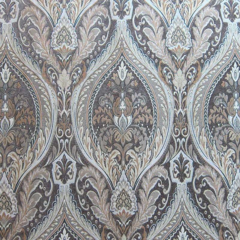 Valley Fabric in color Mocha is a Floral Damask Fabric pattern good for Drapery & Curtain Fabric and Upholstery Fabric