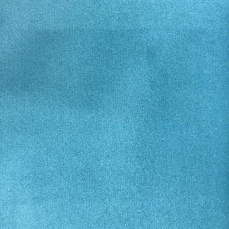 Velour Fabric in color Turquoise is a Solid Velvet Fabric pattern good for Drapery & Curtain Fabric