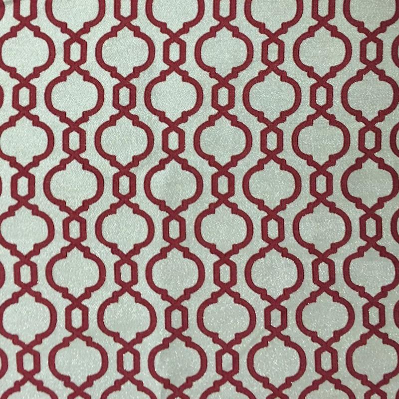 Vista Fabric in color Cranberry is a Two-Toned Modern Geometric Fabric pattern good for Drapery & Curtain Fabric