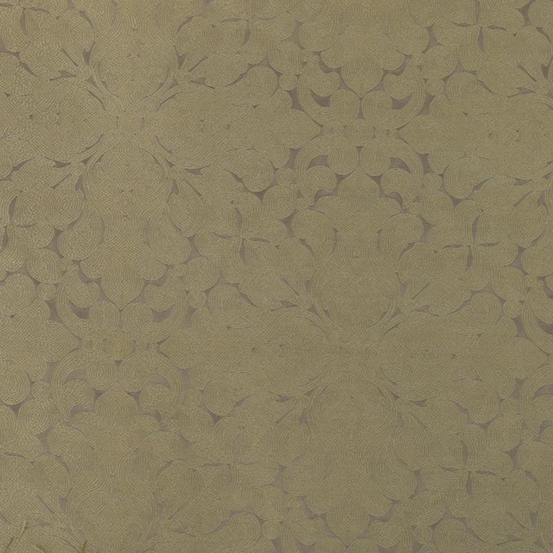 Washington Fabric in color Champagne is a Floral Embroidered Damask Fabric pattern good for Upholstery Fabric