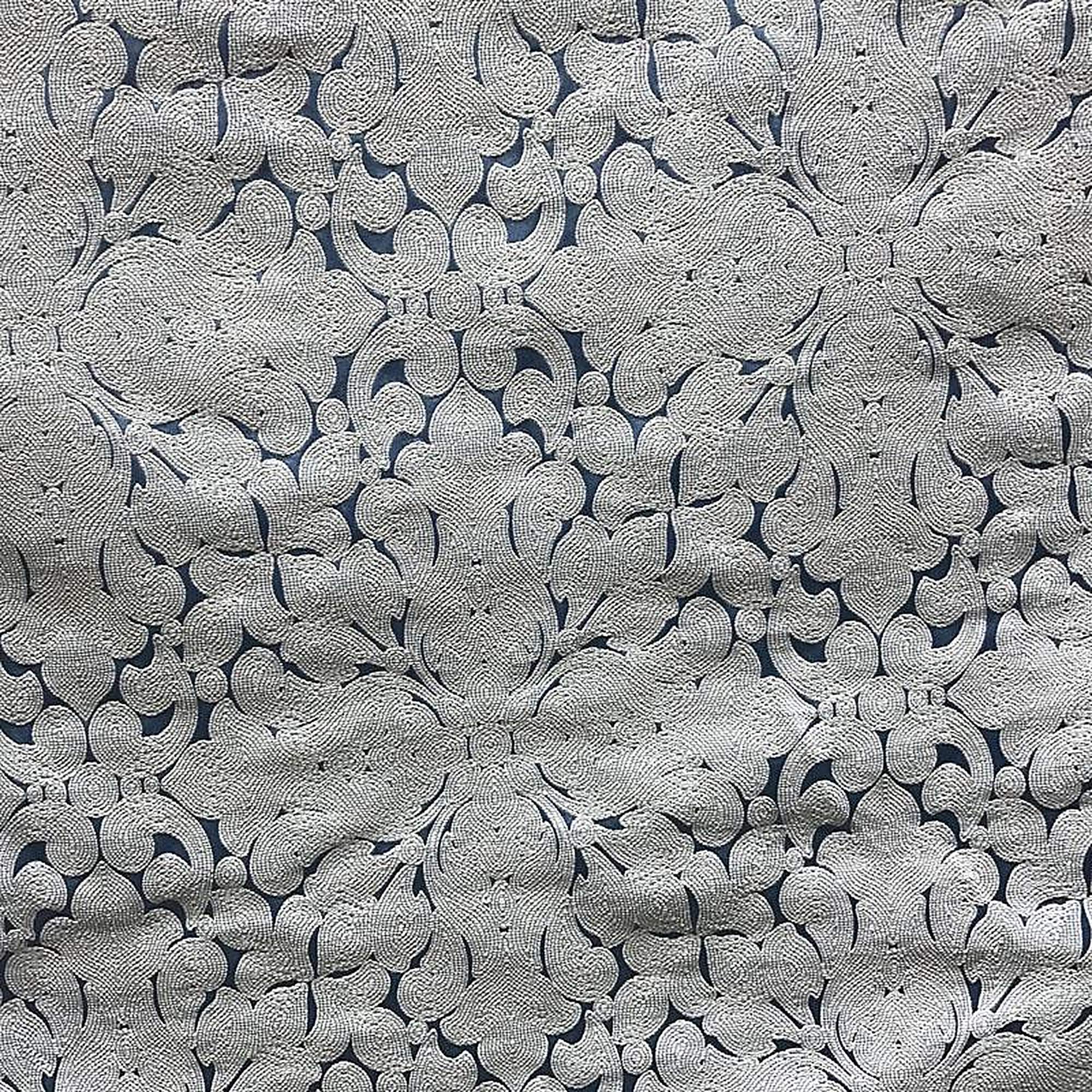 Washington Fabric in color Sky is a Floral Embroidered Damask Fabric pattern good for Upholstery Fabric