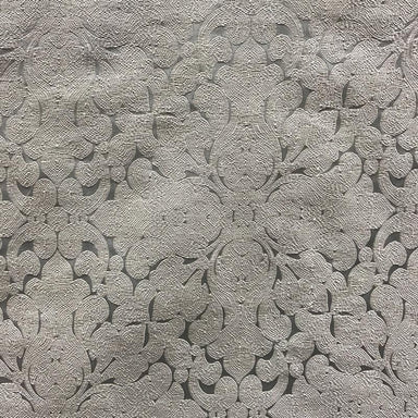 Washington Fabric in color Gray is a Floral Embroidered Damask Fabric pattern good for Upholstery Fabric