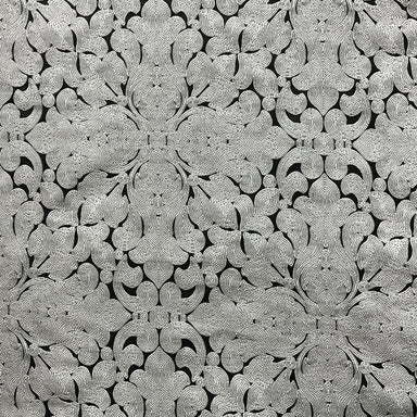 Washington Fabric in color Ebony is a Floral Embroidered Damask Fabric pattern good for Upholstery Fabric