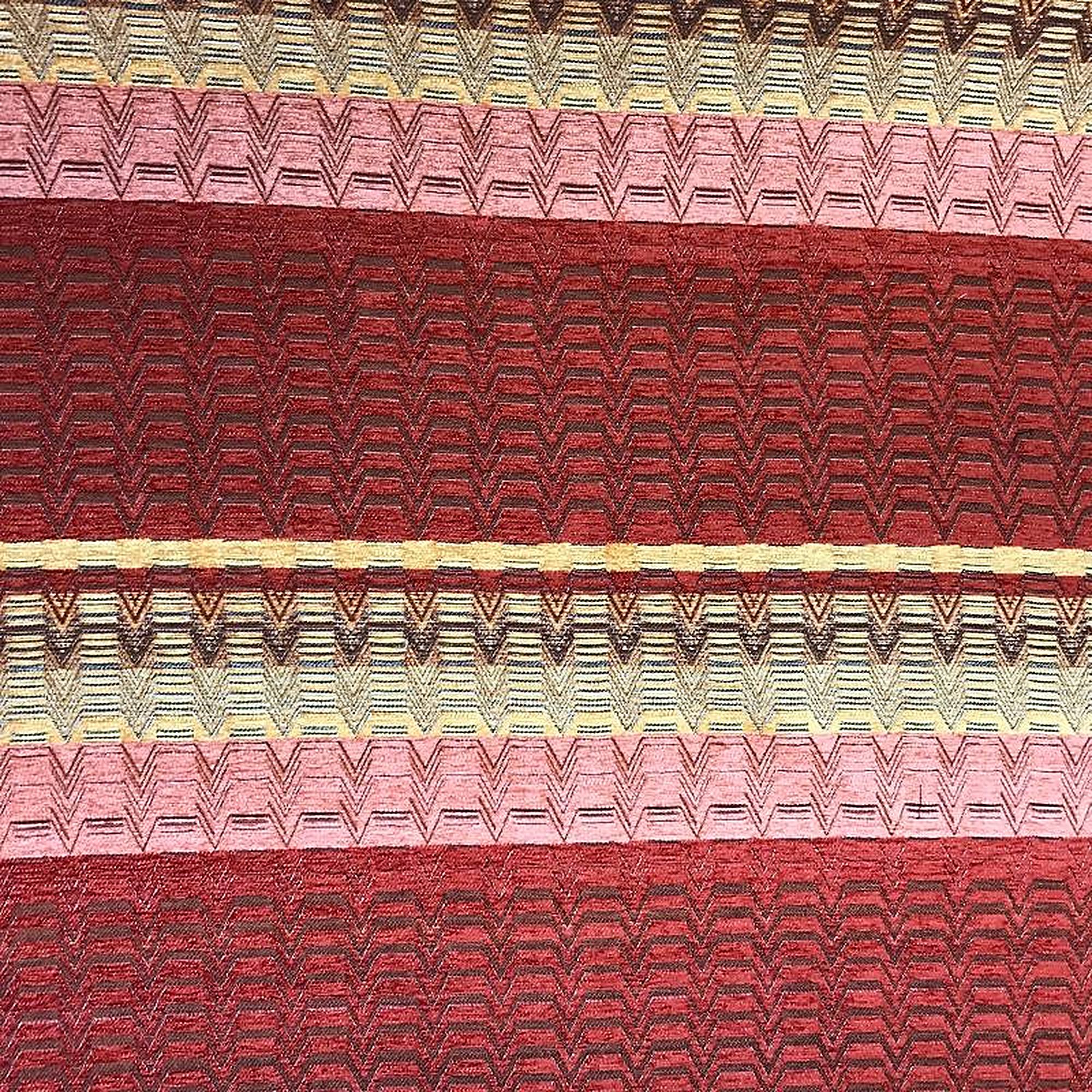 Westwood Fabric in color Tangerine is a Multicolored Chevron Fabric pattern good for Upholstery Fabric