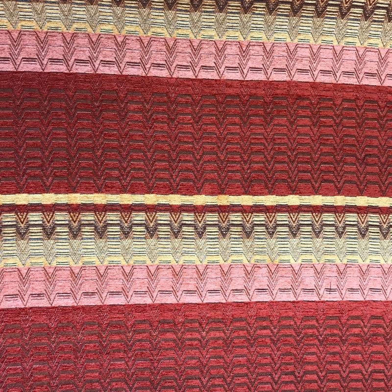 Westwood Fabric in color Tangerine is a Multicolored Chevron Fabric pattern good for Upholstery Fabric
