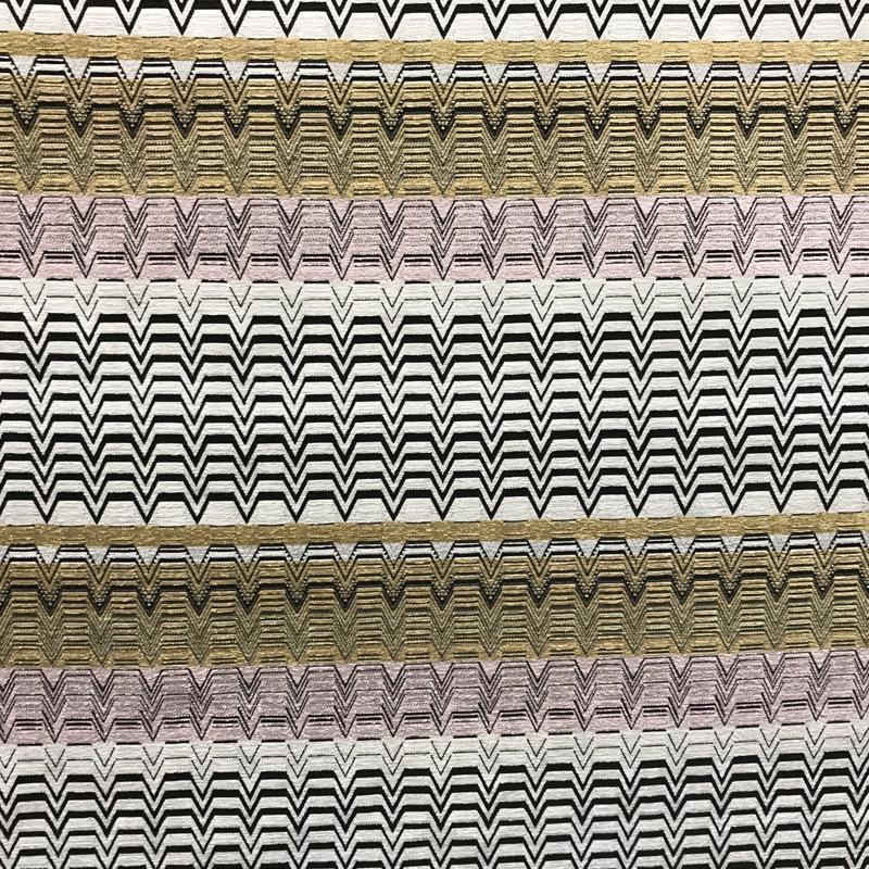 Westwood Fabric in color Carnation is a Multicolored Chevron Fabric pattern good for Upholstery Fabric