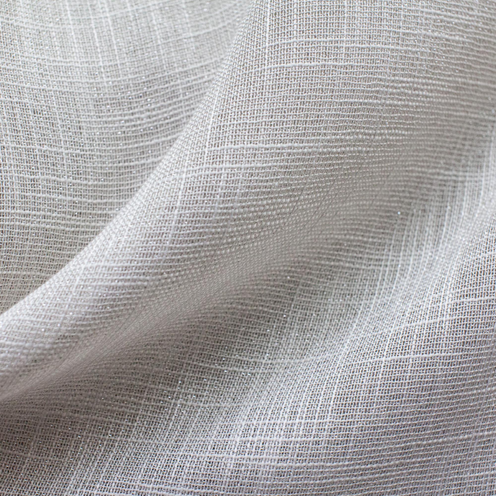 Zeil fabric in color Flax showcasing fabric solid metallic thread sheer drapery & curtain fabric.