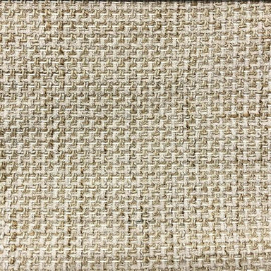 Zella fabric in color Ivory showcasing fabric basket woven linen look upholstery fabric.