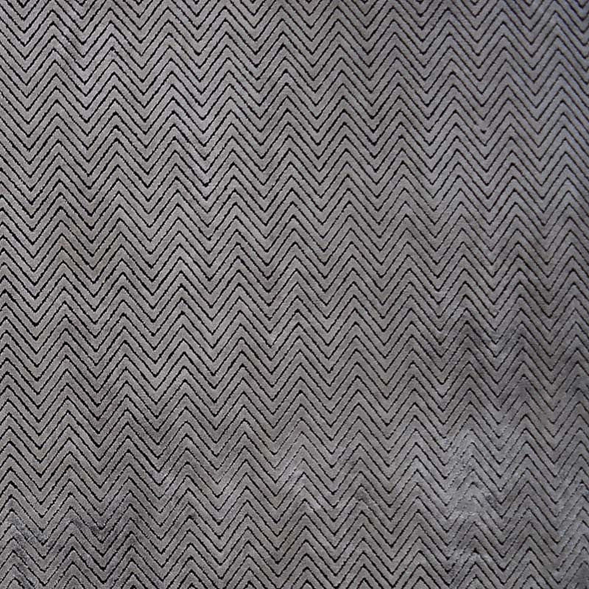 Zion Fabric in color Gray is a Zigzag Chevron Velvet Fabric pattern good for Drapery & Curtain Fabric and Upholstery Fabric