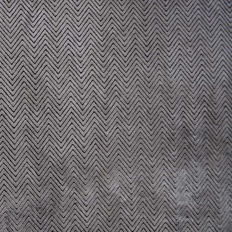 Zion Fabric in color Gray is a Zigzag Chevron Velvet Fabric pattern good for Drapery & Curtain Fabric and Upholstery Fabric